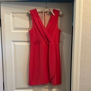 Lavender Brown Asymmetrical Pink Dress